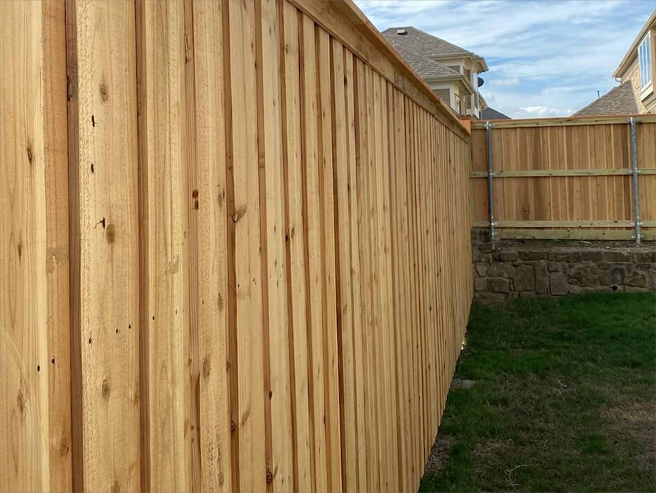 Board on board cedar fence