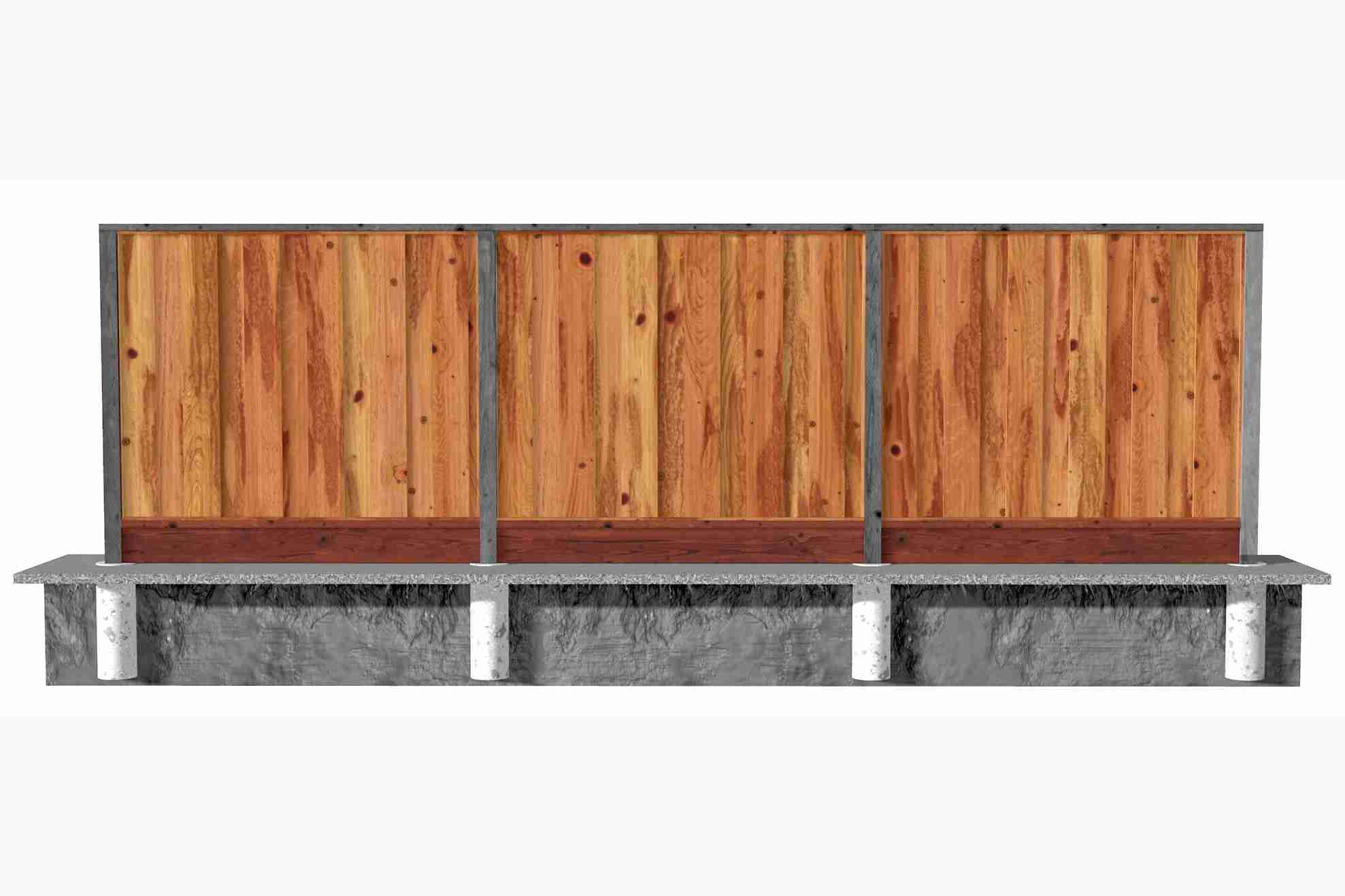 Wood fence panels