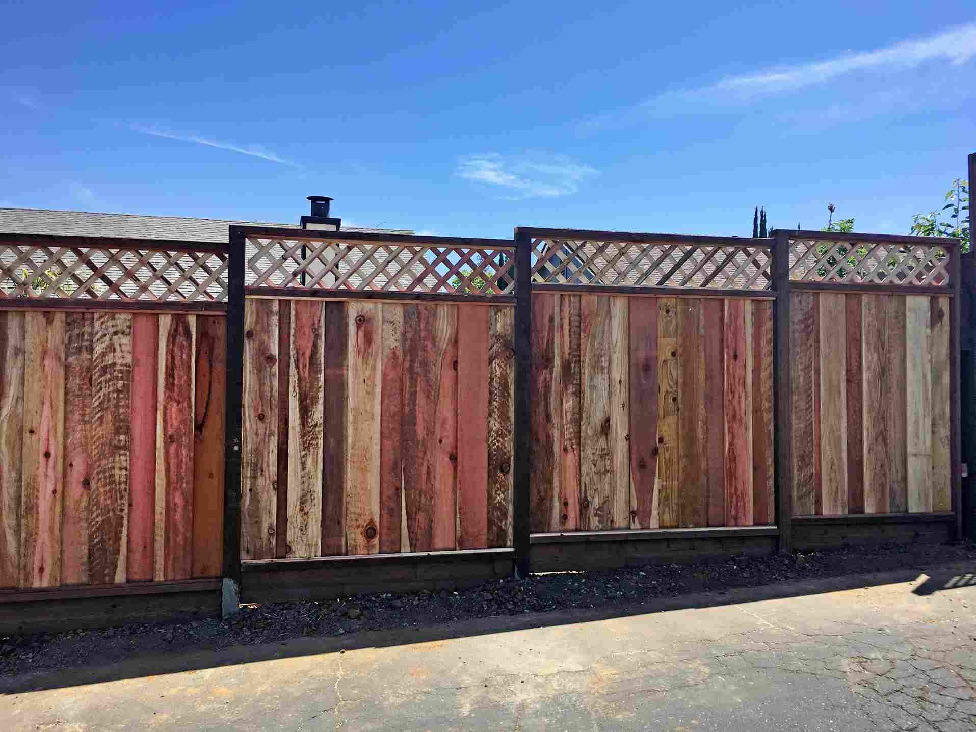 Redwood fence