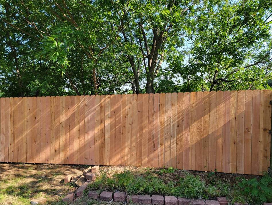 Nail up cedar fence