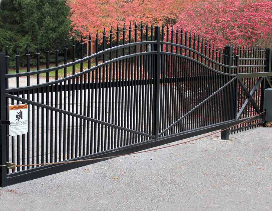 solid metal fence