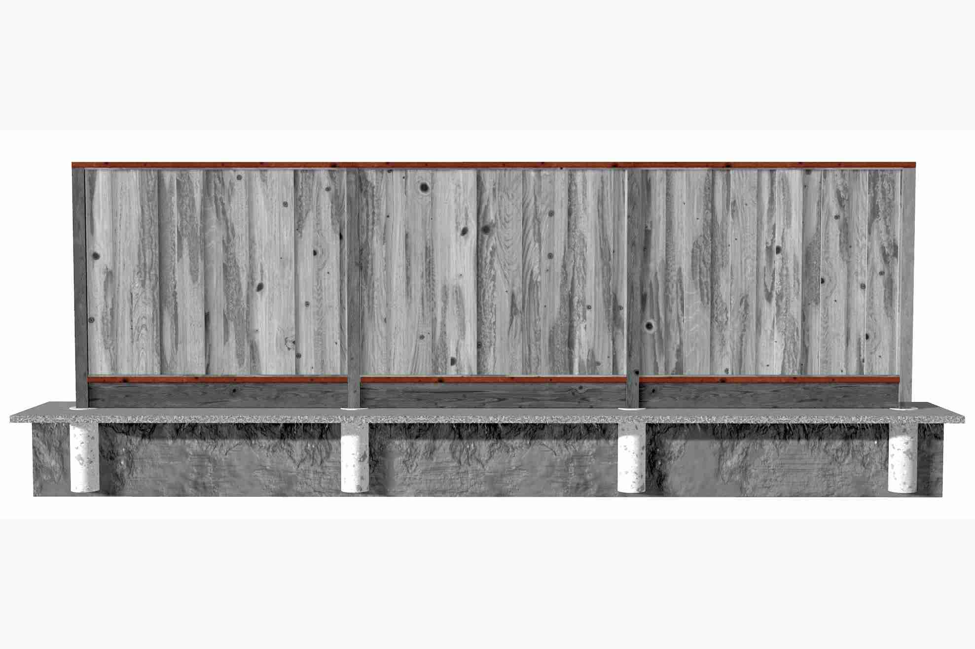 Wood fence rails