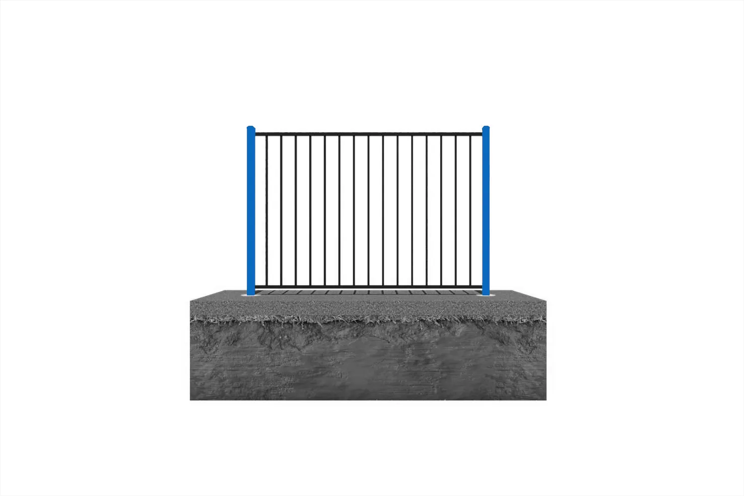 Metal fence post