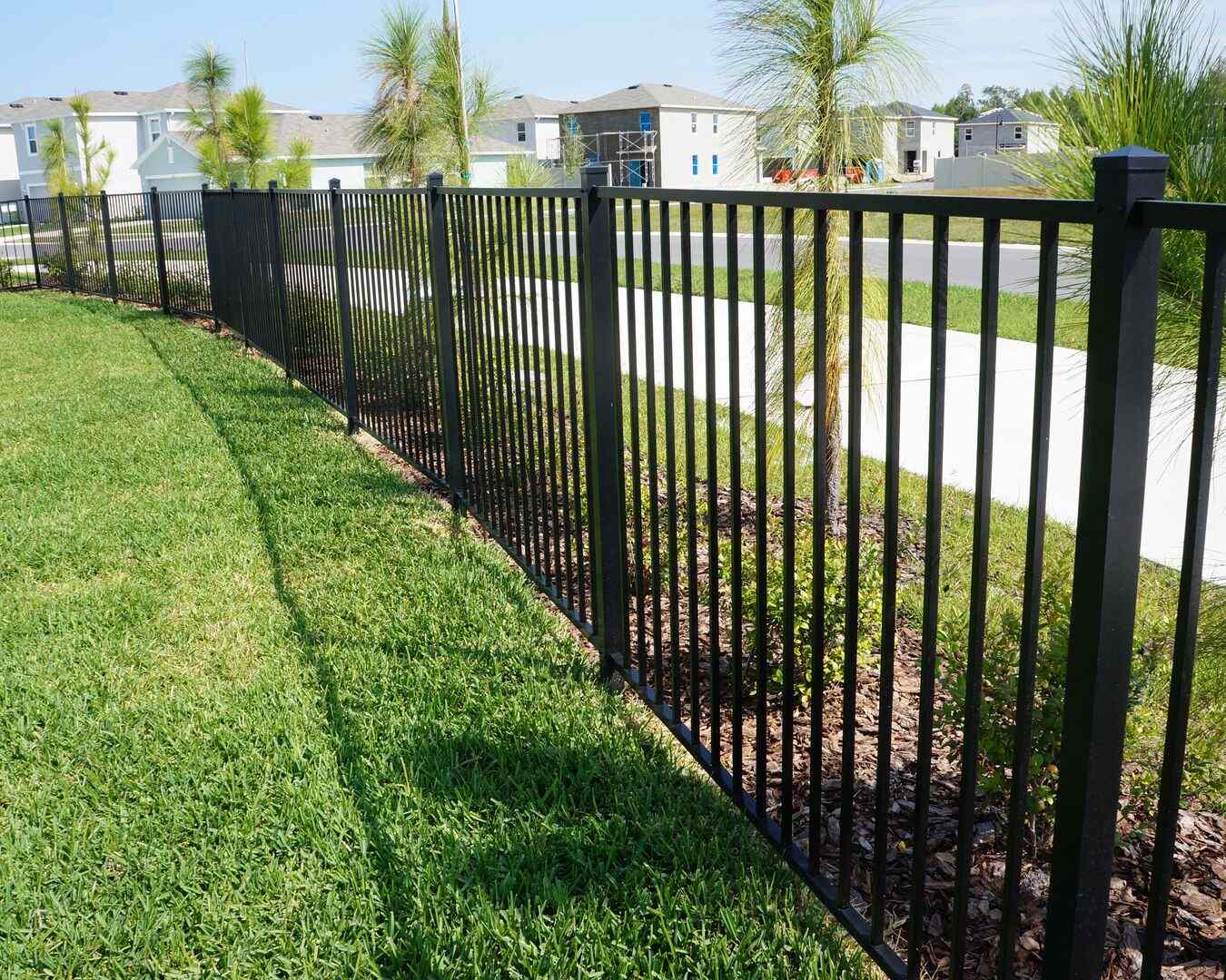 Residential metal fence