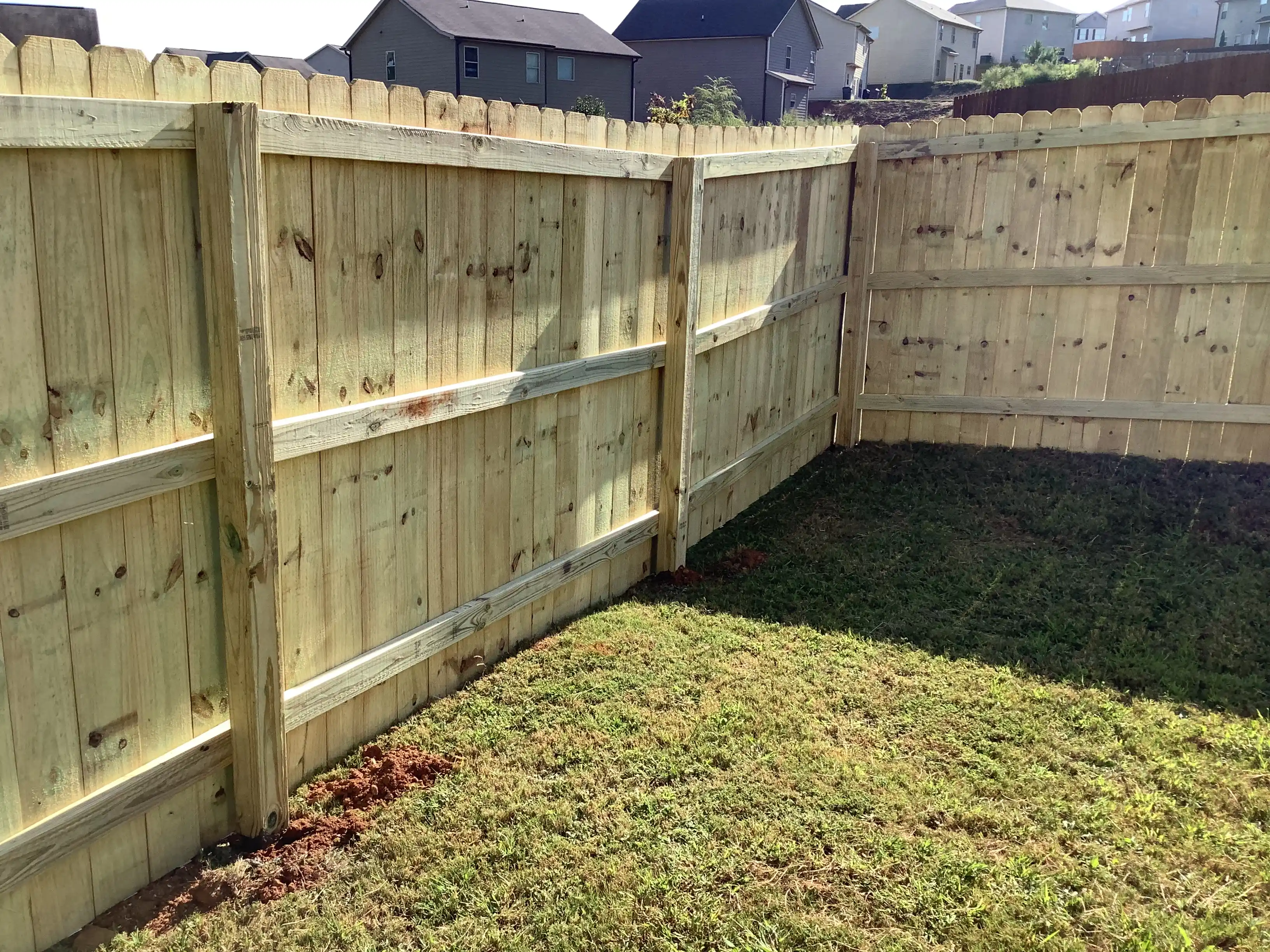 Residential wooden fence