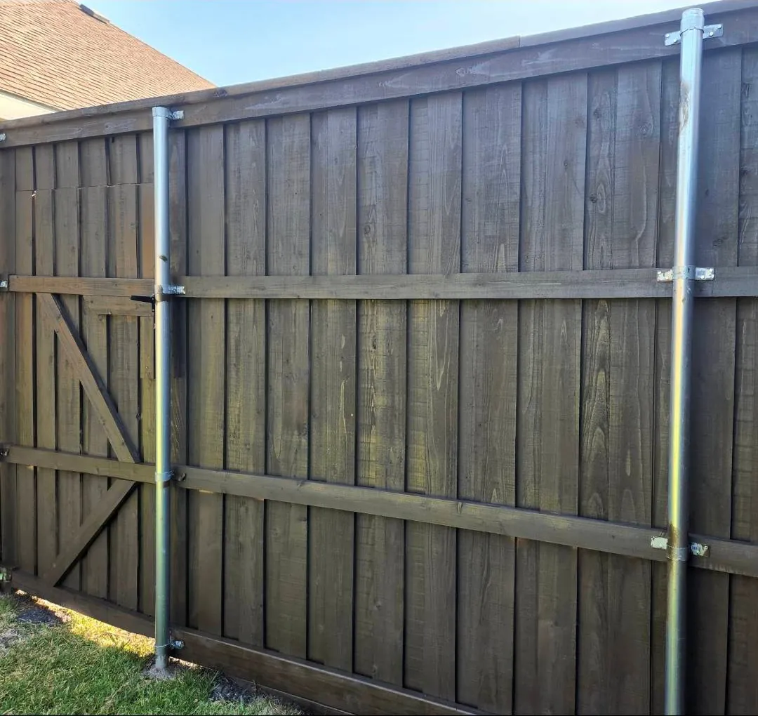 Tall privacy fence